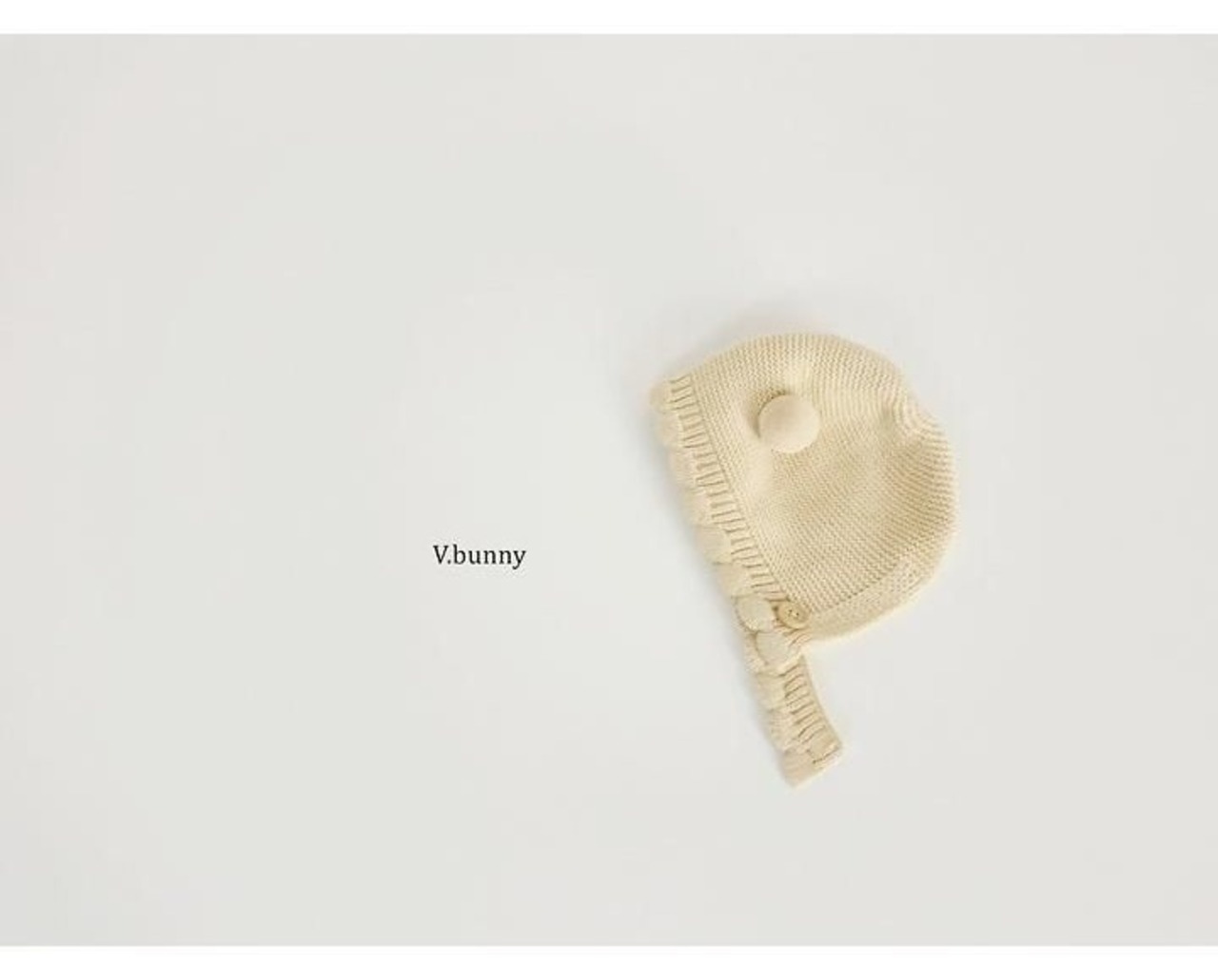 韓国子供服 / 26winter / VANILLA BUNNY / ポンポンニットボンネット / キッズ / 冬服 *FREE*
