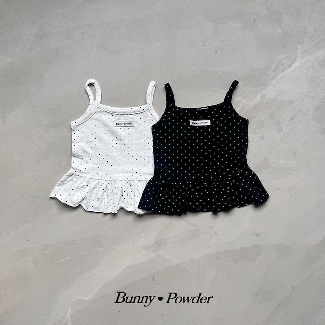 【取寄】bunny powder｜dot layered sleeveless top｜ドットレイヤードノースリーブ｜S-4XL｜kids&jr｜26 autumn