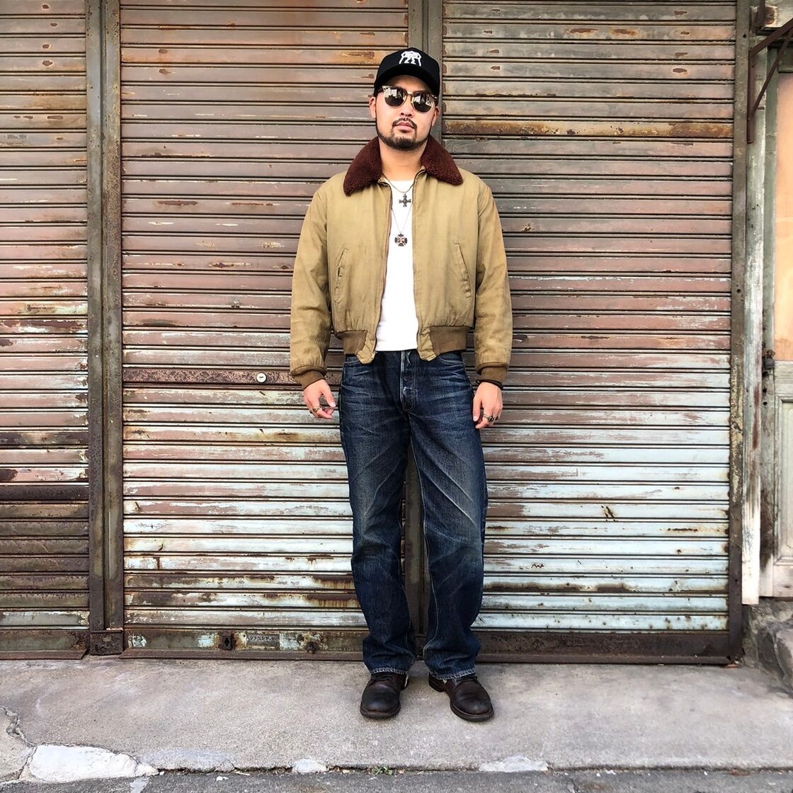 40s 米軍 USAF USAAF B-15 フライト ジャケット ミリタリー 大戦 襟  