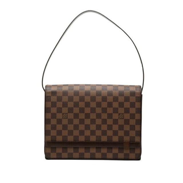 ルイ ヴィトン ダミエ トライベレッカ カレ ショルダーバッグ N51161 ブラウン PVC レザー レディース LOUIS VUITTON 【中古】