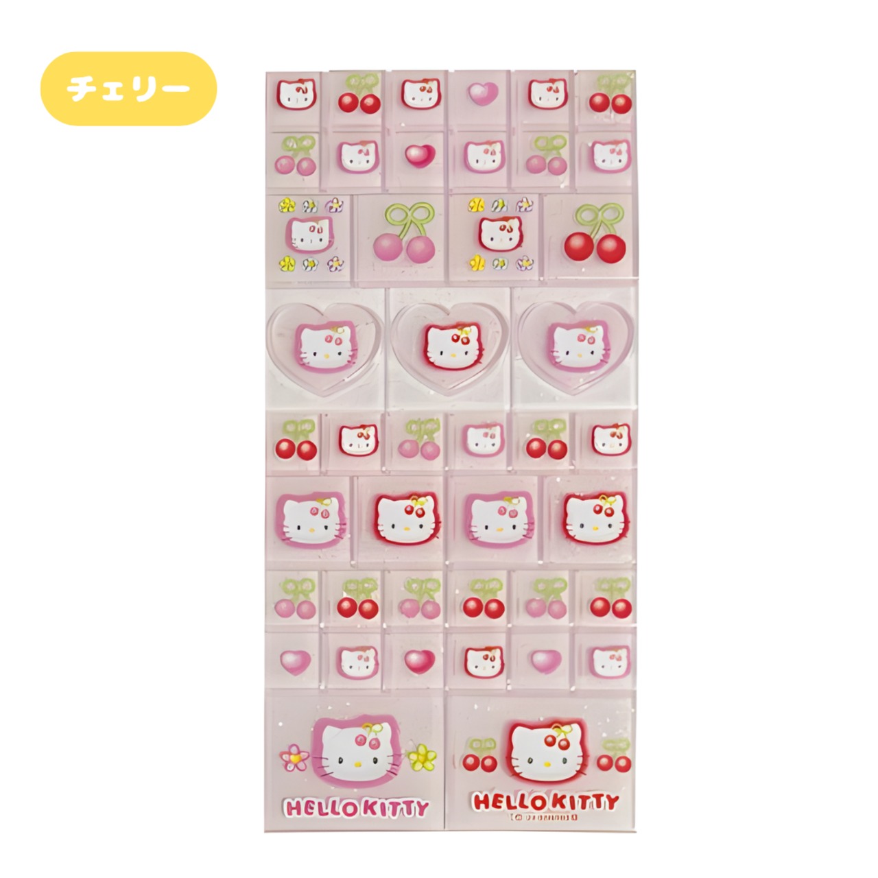 キティ　インテリアシール　タイルシール　ステッカー　さくらんぼ　チェリー　レトロ 公式】ハローキティ タイルシール 全3種 | ぺたぺたぱーく