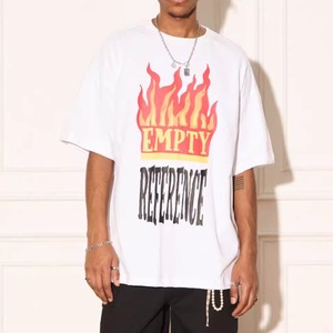 【DRIP5062】EMP Abstract Flame Burning Font Tee