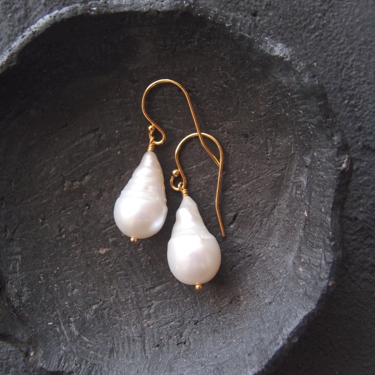 再入荷【K14gf】Baby Oyster Pearl Earrings/ベビーオイスターパール ピアス(White)