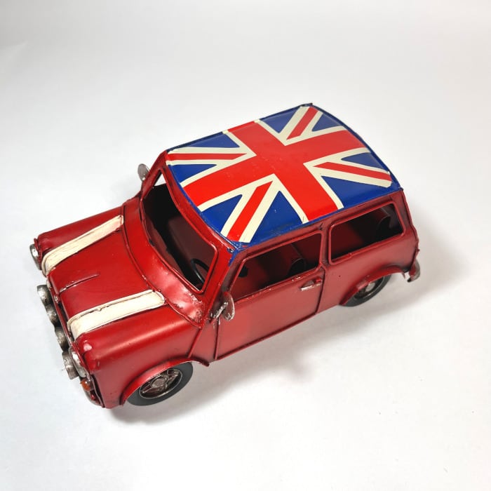 ビンテージ風 アメリカン ブリキ ミニチュアカー トレーラー n5ksbvb milk1-min.jpg