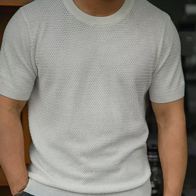 レトロニット半袖Tシャツ 225385