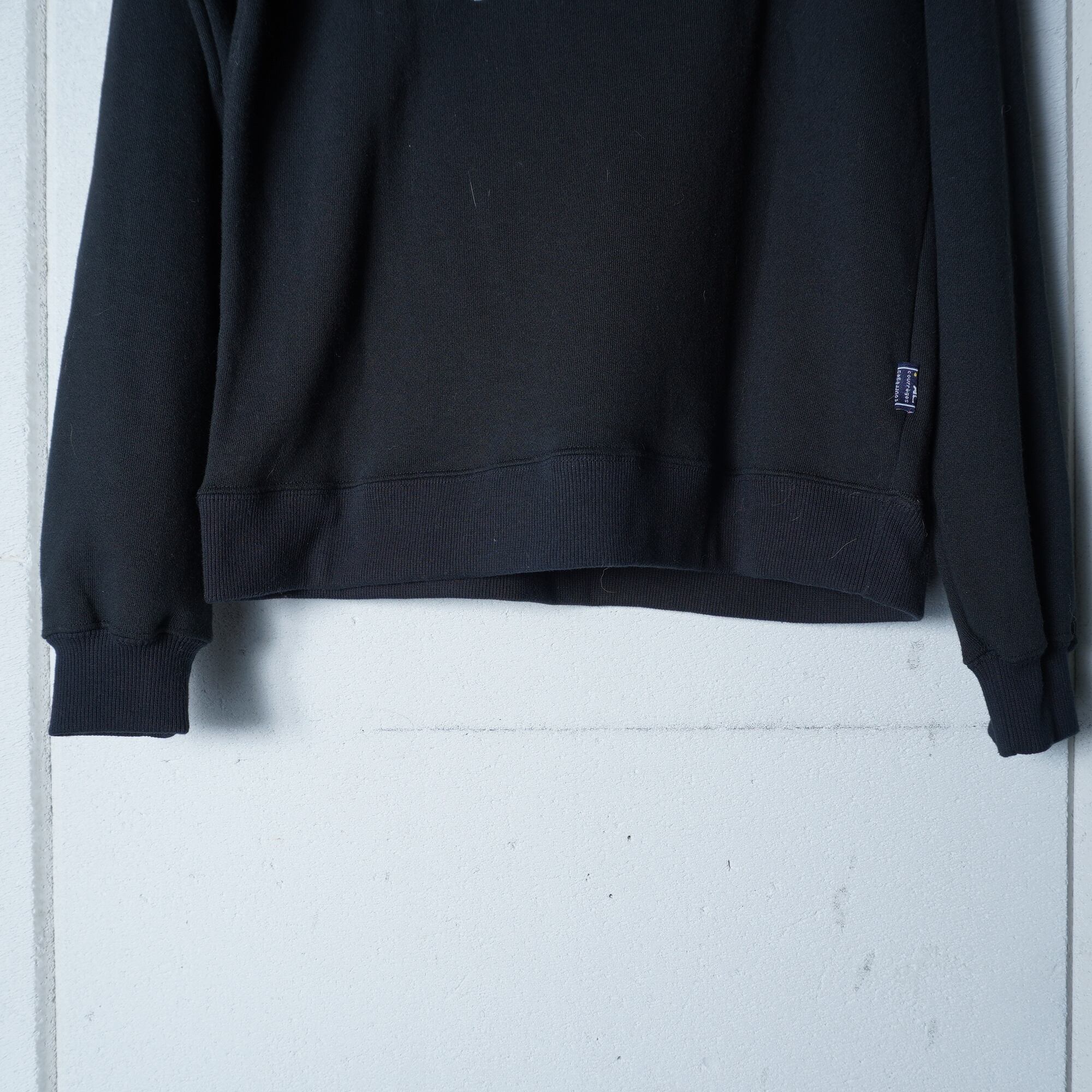 Courreges】クレージュ ロゴ刺繍スウェット black | MIXHIVE