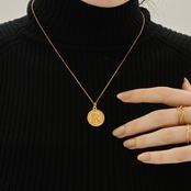再入荷* stainless coin necklace SN087,