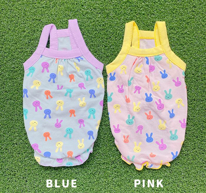 【SALE】ウサギタンクトップ S ~ XL 2color / 犬服 春夏 新作 ドッグウェア 可愛い 犬の服 袖なし ノースリーブ ペット洋服