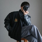 【set4】stadium leather jacket × line mode slacks