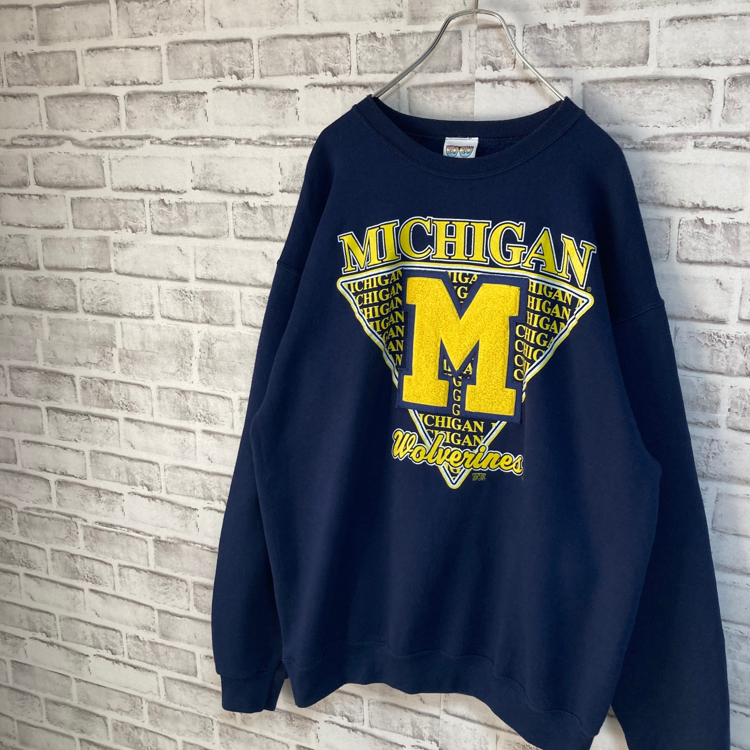 90s USA製 DECOTEX Michigan NCAA スウェット 大きめ