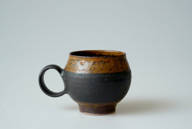 淡海陶芸研究所　泥象嵌　丸マグカップ　小
