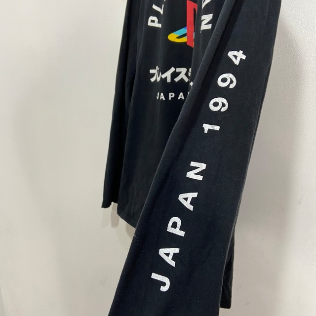 PlayStation プリントロンT スリーブロゴ ゲームT ブラック L