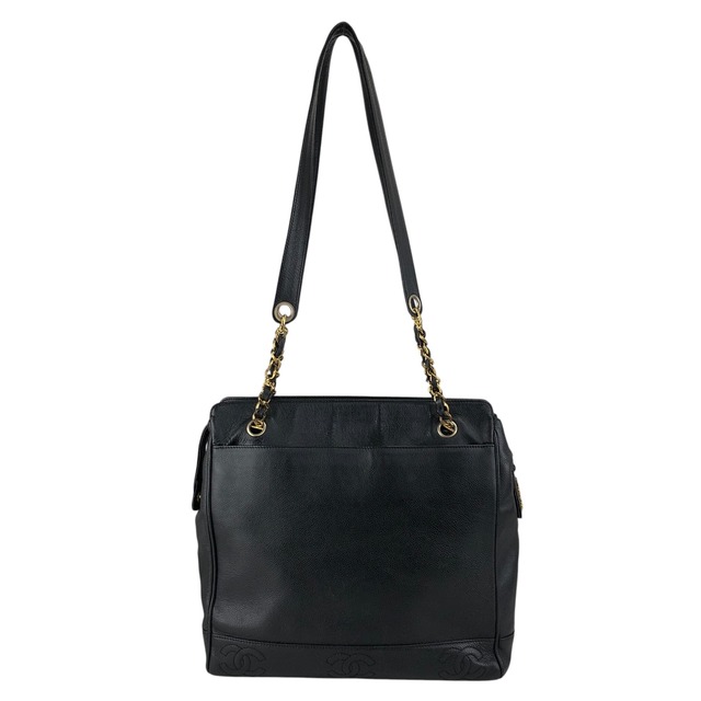 CHANEL シャネル トリプルココ ショルダーバッグ ブラック レザー キャビアスキン vintage ヴィンテージ オールド gph8sd