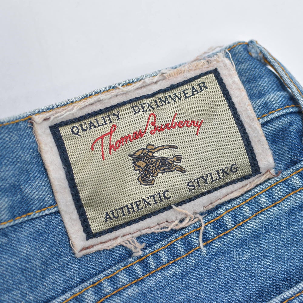 BURBERRY ロゴ刺繍 デニムパンツ 140cm イタリア製 Thomas Burberry トーマスバーバリー デニムパンツ ロゴ