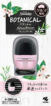 サワデー 車用 ボタニカル ナチュラルブロッサムの香り 消臭芳香剤 クリップタイプ 6ml