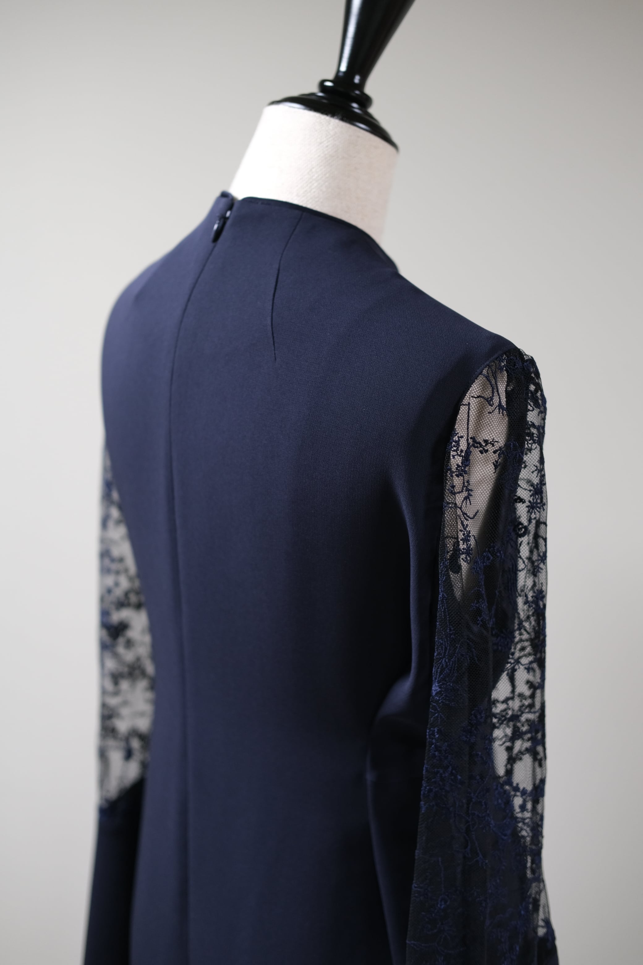 Mame Kurogouchi】Acetate Polyester Floral Lace Sleeve Dress | loop