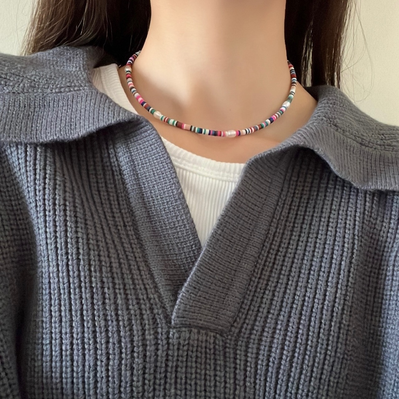 カラフル クレイ ネックレス［GKN052］