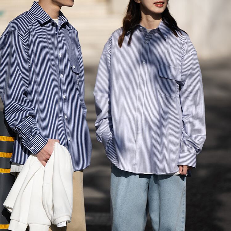 ★LOOSE PINSTRIPE SHIRT　　　A0437