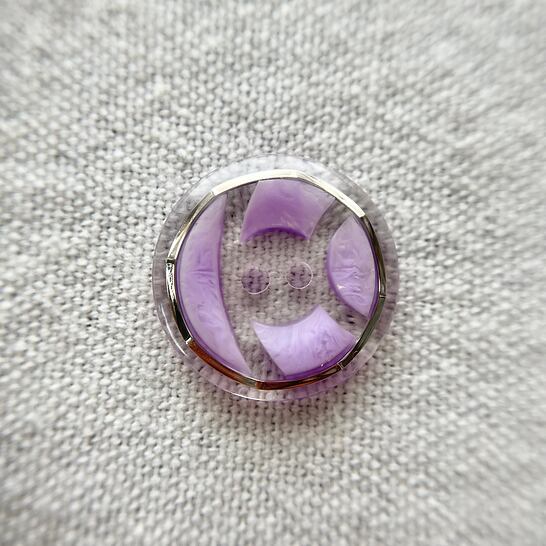 シルバーフレーム×マーブルパステルパープル 2穴 20㎜