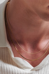 【round skin necklace】 / GOLD