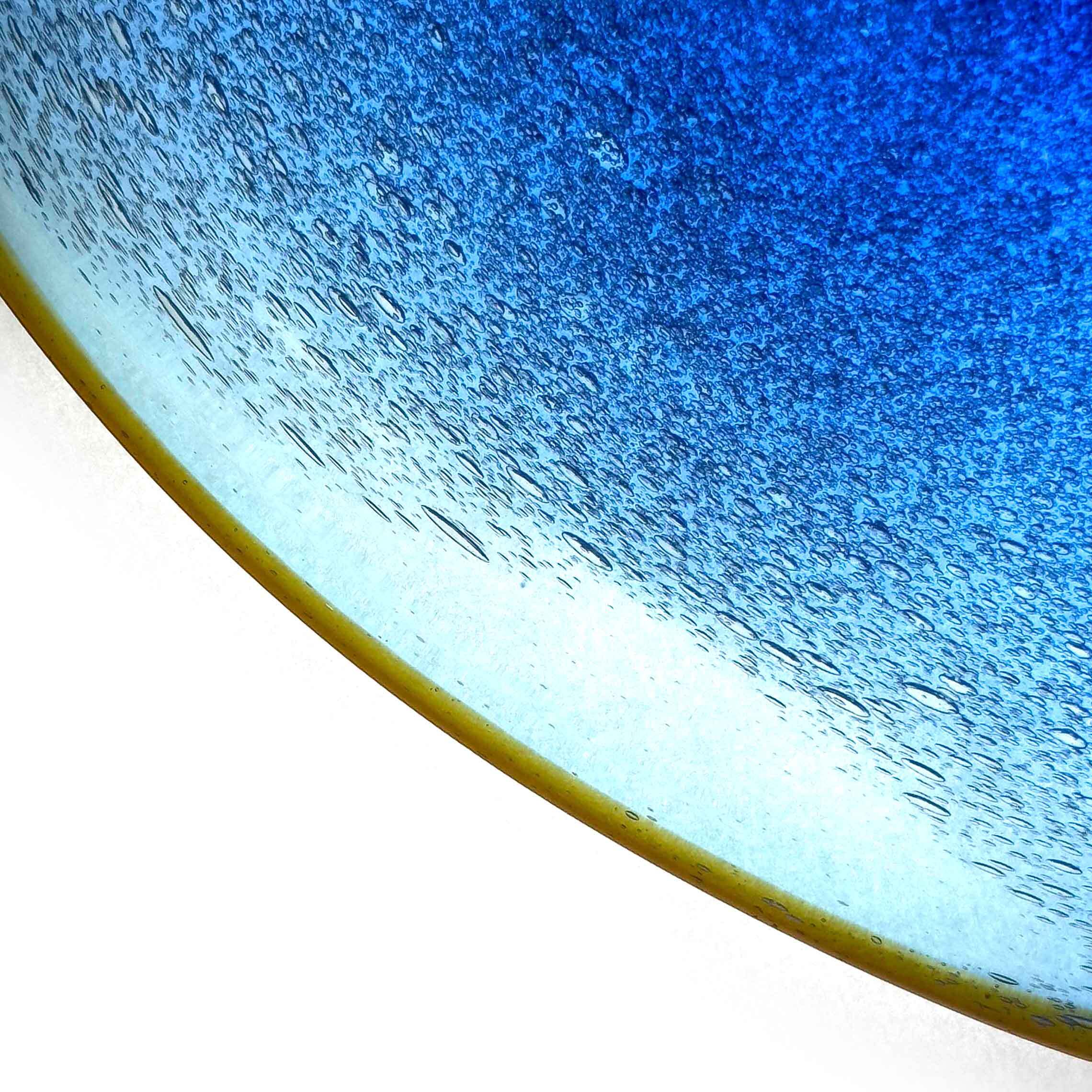 宙吹きガラス工房虹】口巻群青楕円皿 [琉球ガラス] | 【琉球ガラス】と