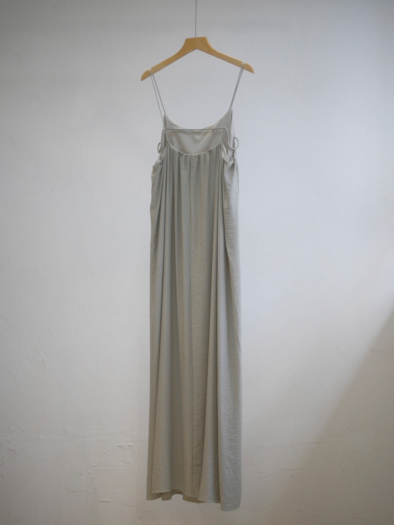 Spaghetti Strap Long Dress / GRAY - 2