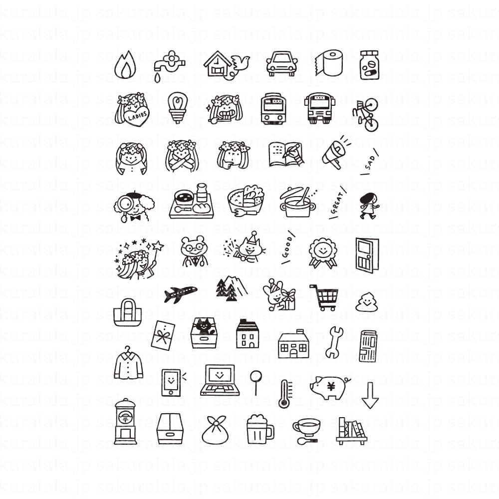 sakuralala クリアスタンプ 365042 Daily2 | パピアプラッツBASE店