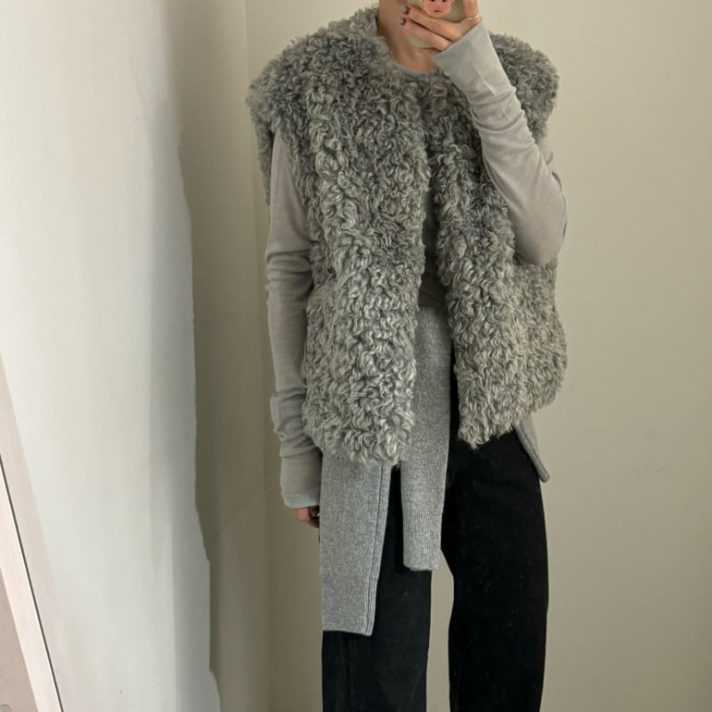 グレー ファーベスト サイズ36 楽天市場】フォックスファーベスト レディース 毛皮ベスト ファー