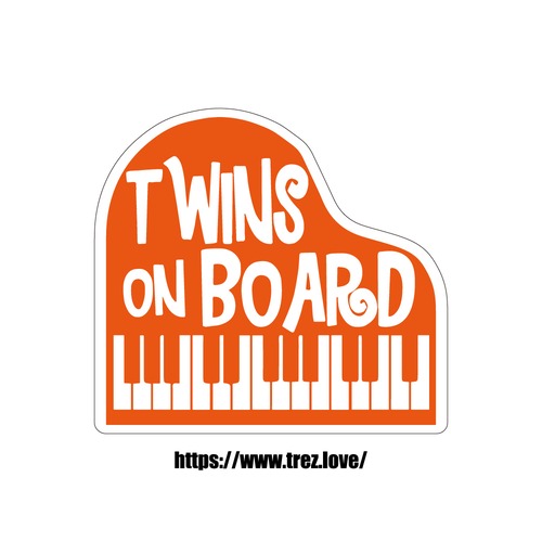 全8色 TWINS ON BOARD ピアノ マグネット