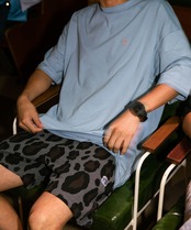 【#Re:room】LEOPARD PRINT WAFFLE SHORTS［REP215］