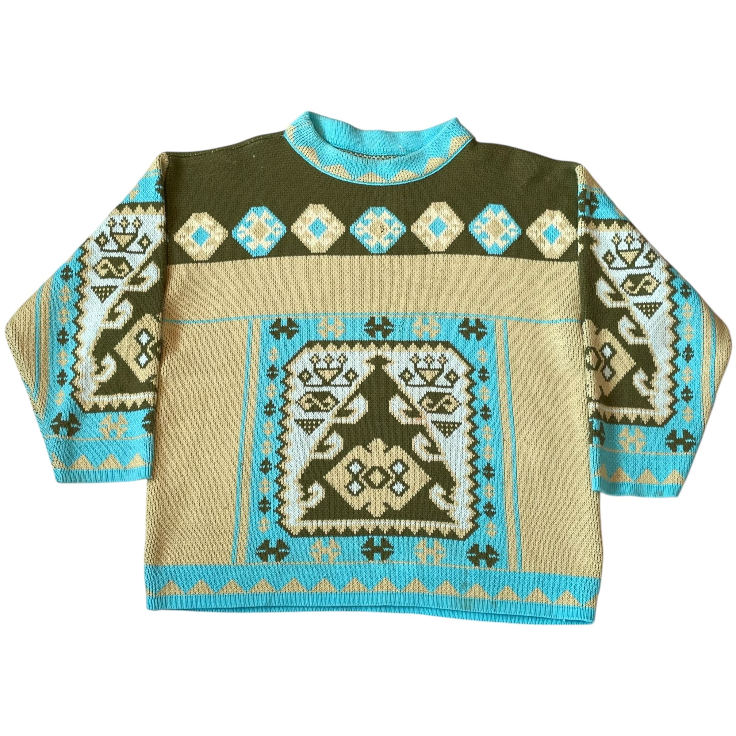1990s BEL AMOUR "Native pattern" knit sweater