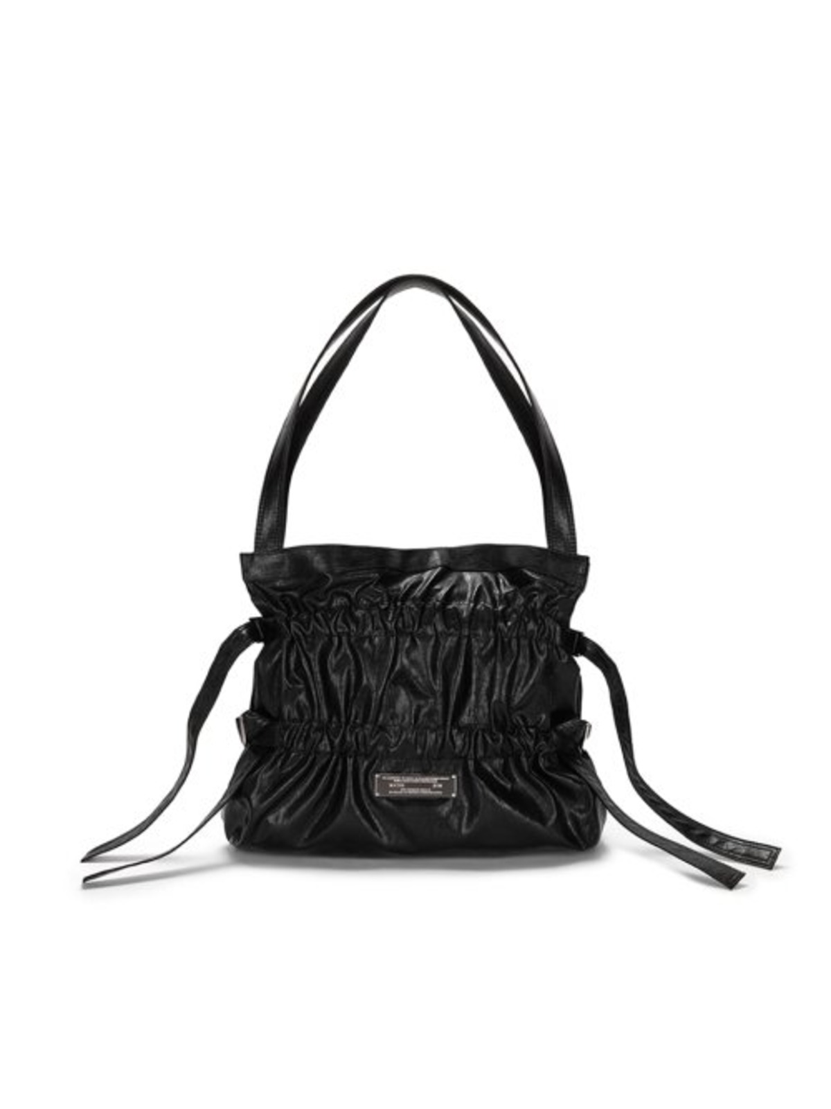 MATIN KIM] FAUX LEATHER SEASHELL BAG IN BLACK | もごつ