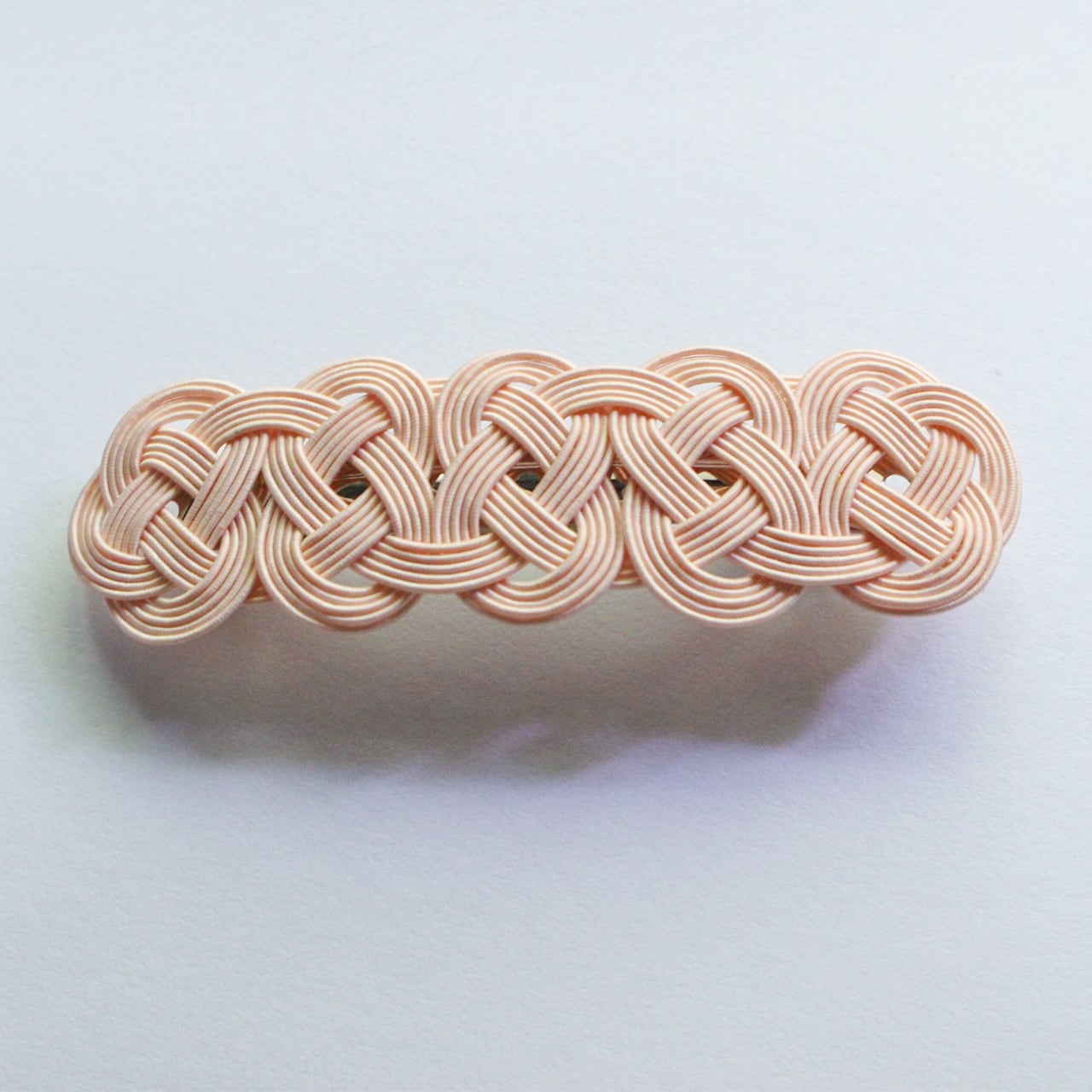 素敵なおめかし 水引バレッタ 大（ローズピンク） | 紙単衣