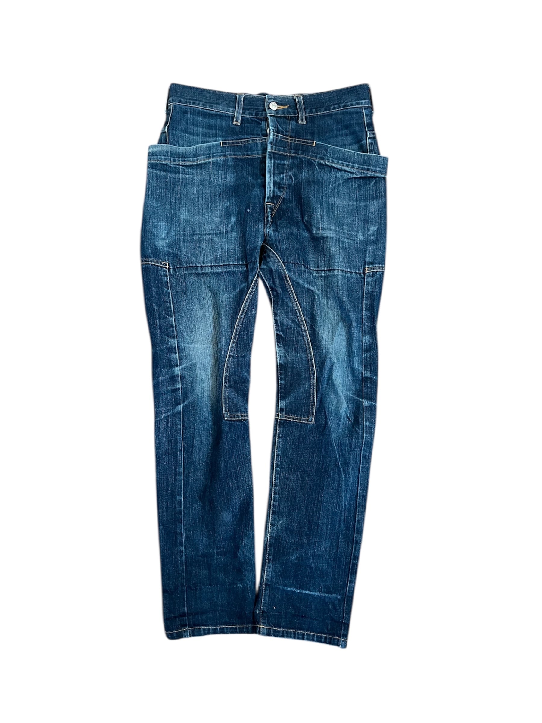 A Good Bad Influence】GB REPAIRED DENIM PANTS -INDIGO- | PAY ID