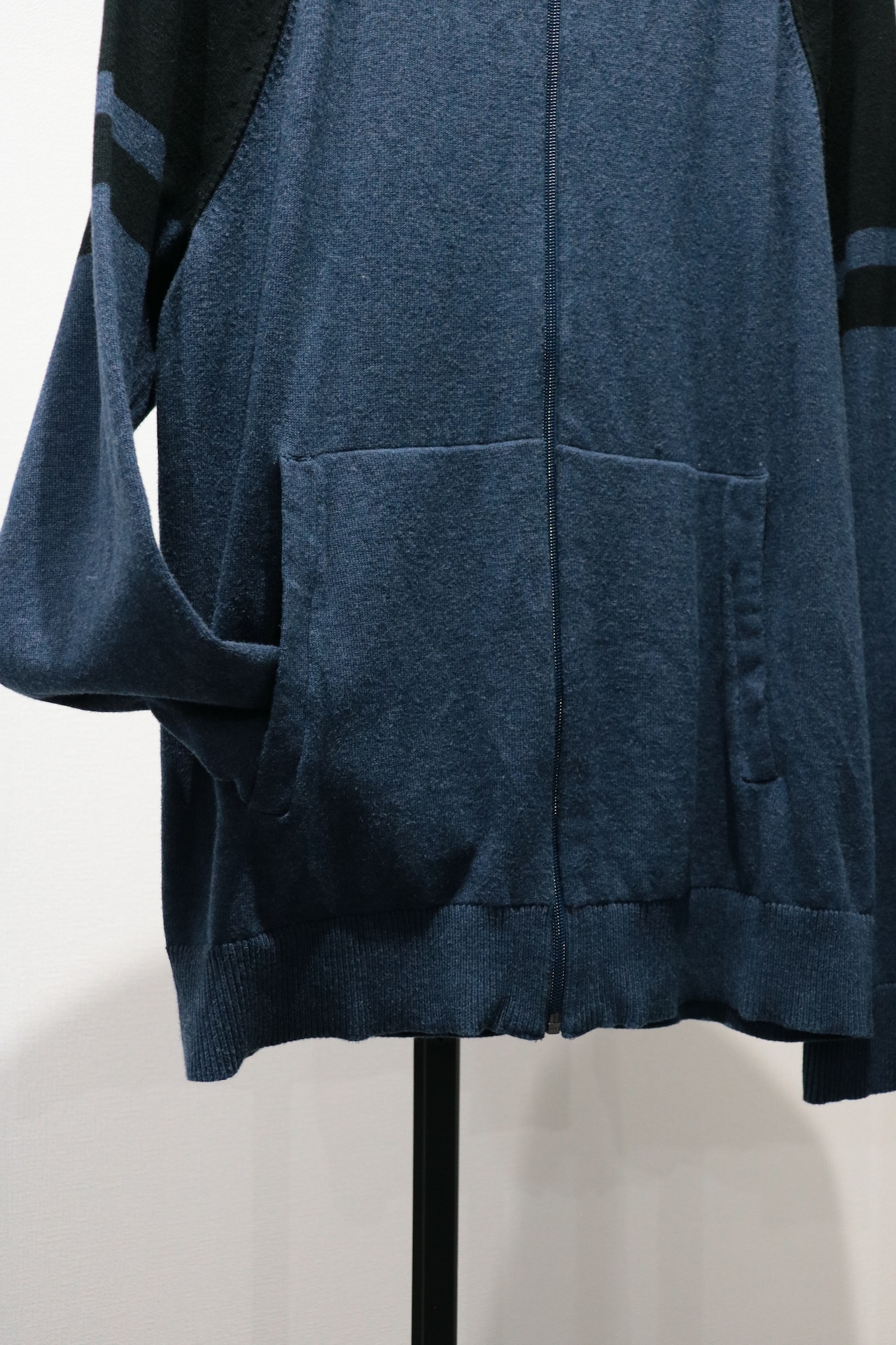 Banana Republic 2 tone full zip knit sweater