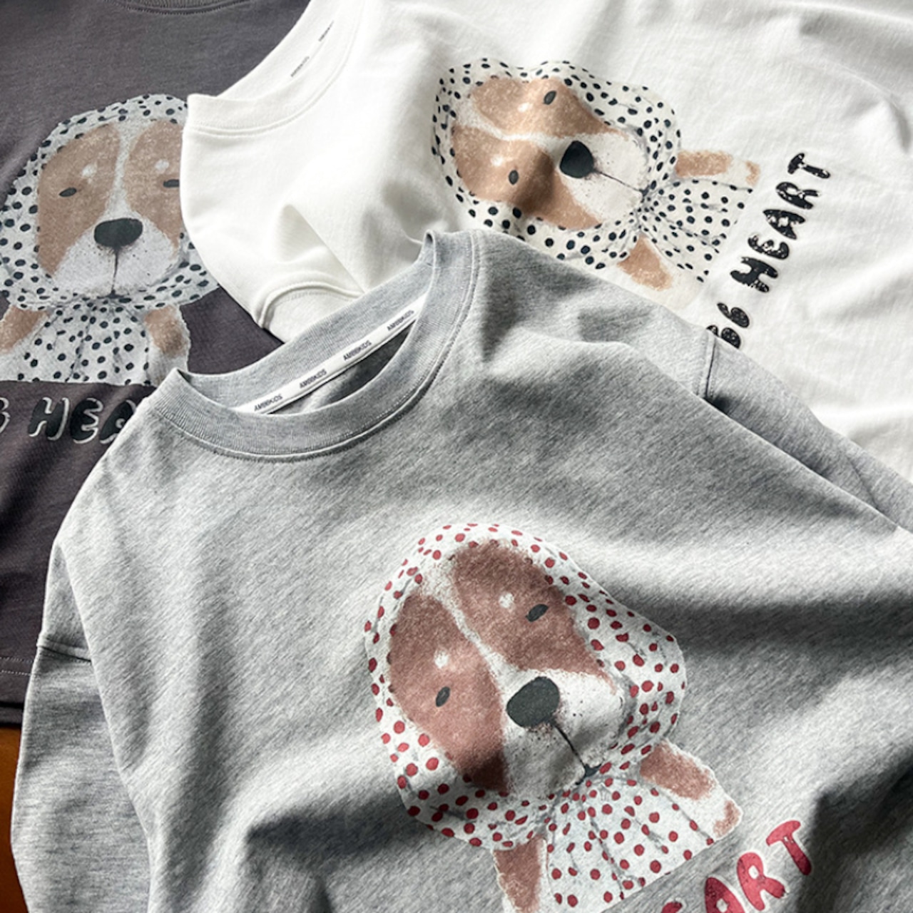 秋ワンちゃんバンダナプリント長袖