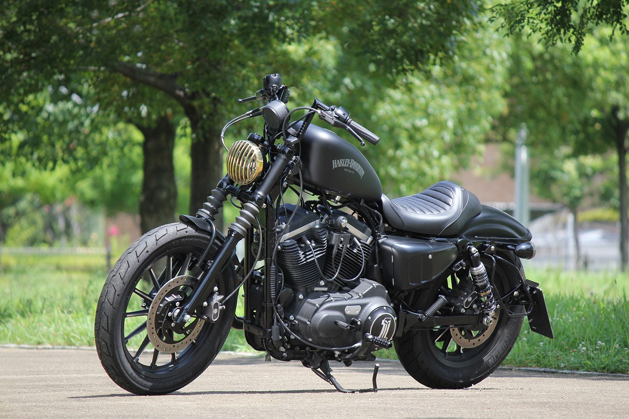 Pipe-work (Front)Fender BLACK Painted BLACK XL/DYNA（39mm(Narrow glide)