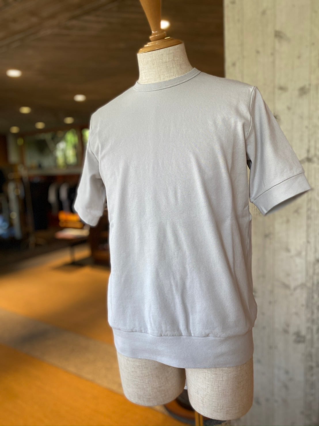 ANTICIPO / NEBBIOLO rib jersey ラウンドネックショートスリーブ