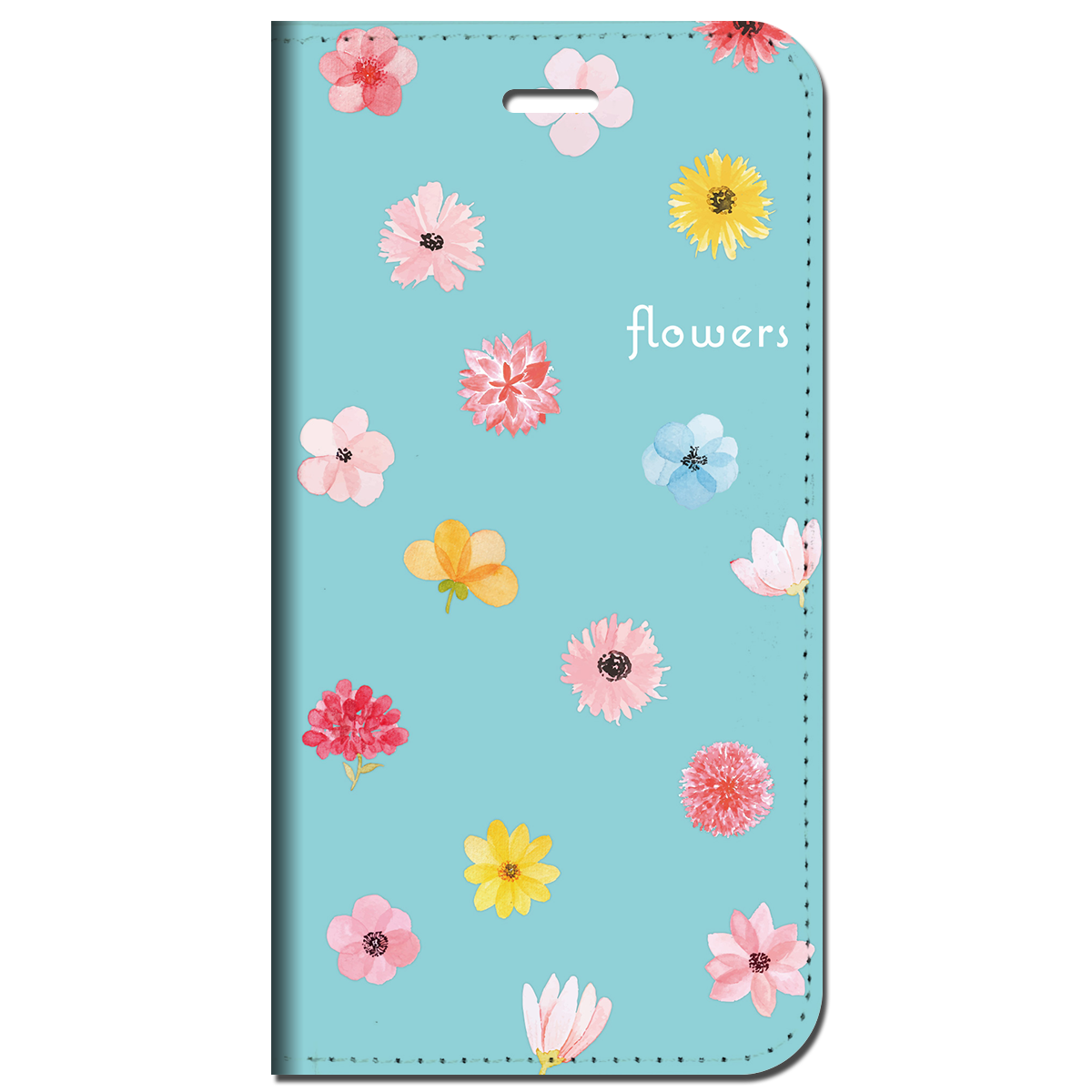 iPhone対応 スマホ 手帳型ケース フラワーカラー 花 【iPhone17 / iPhone16 / iPhone16e / iPhoneSE 他 iPhone各機種対応】 st52