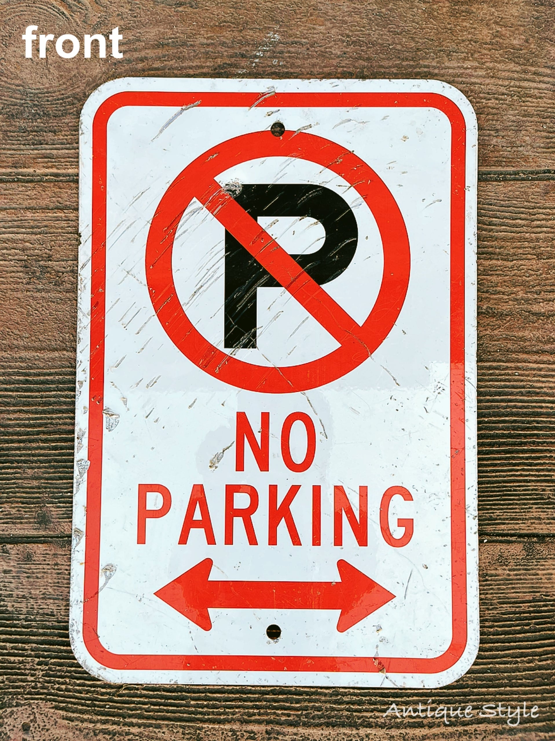 NO PARKING 駐車禁止 アメリカ ヴィンテージ ロードサイン 看板 メタルサイン 道路標識K