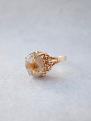 Flower Rutilated Quartz   - Neo Vintage Ring -