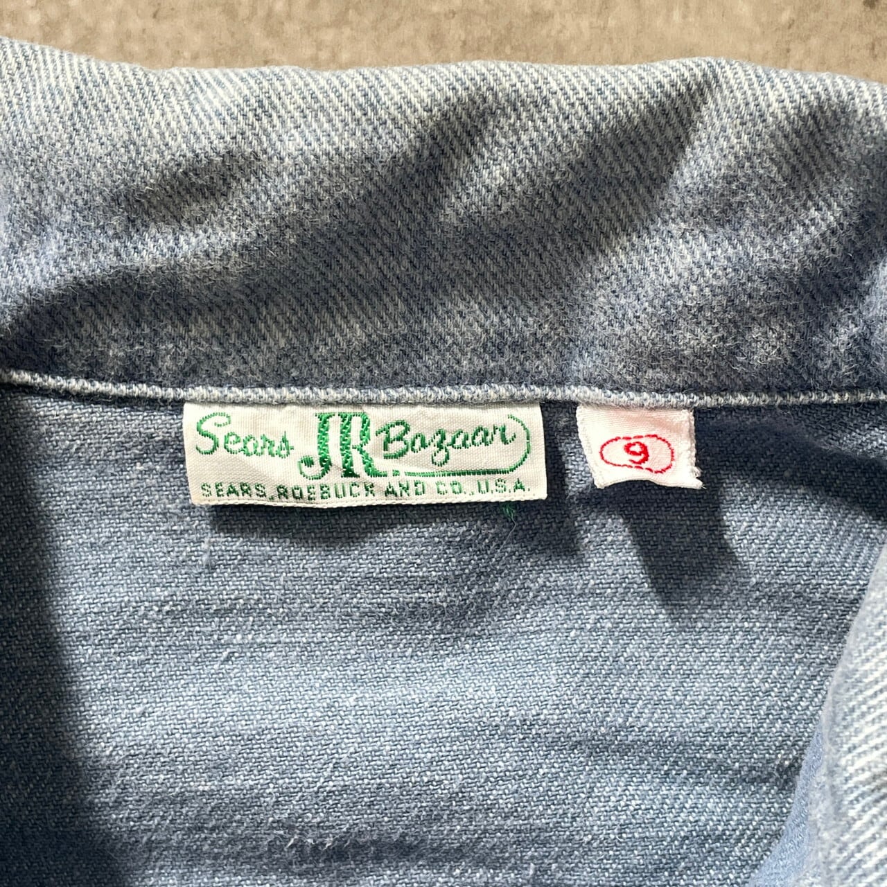 kids】70年代 シアーズ Sears Jr Bazaar 刺繍 デニムジャケット 150cm