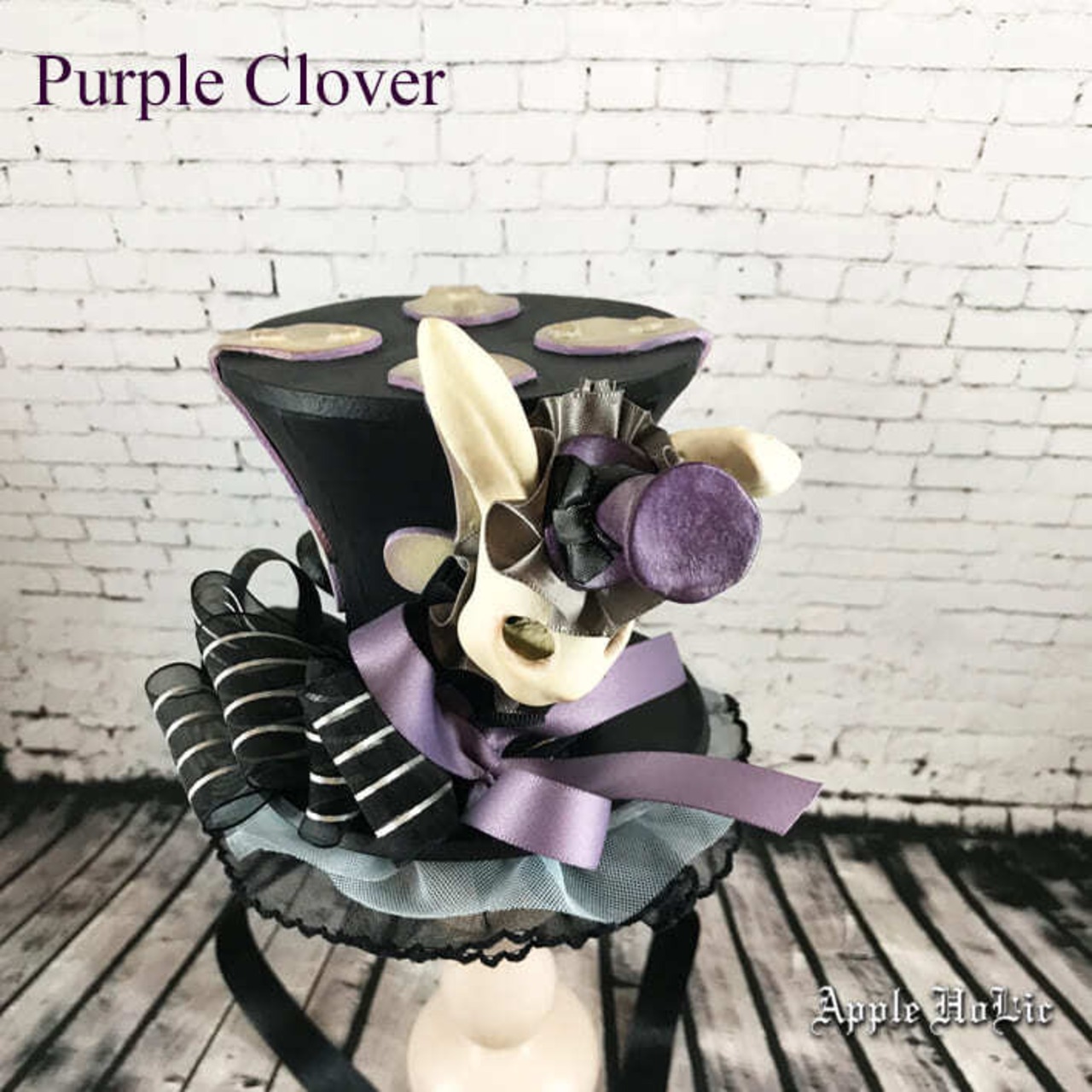 ドールハット L　Purple Clover・パープルクローバー　ブライス 60cmドール用