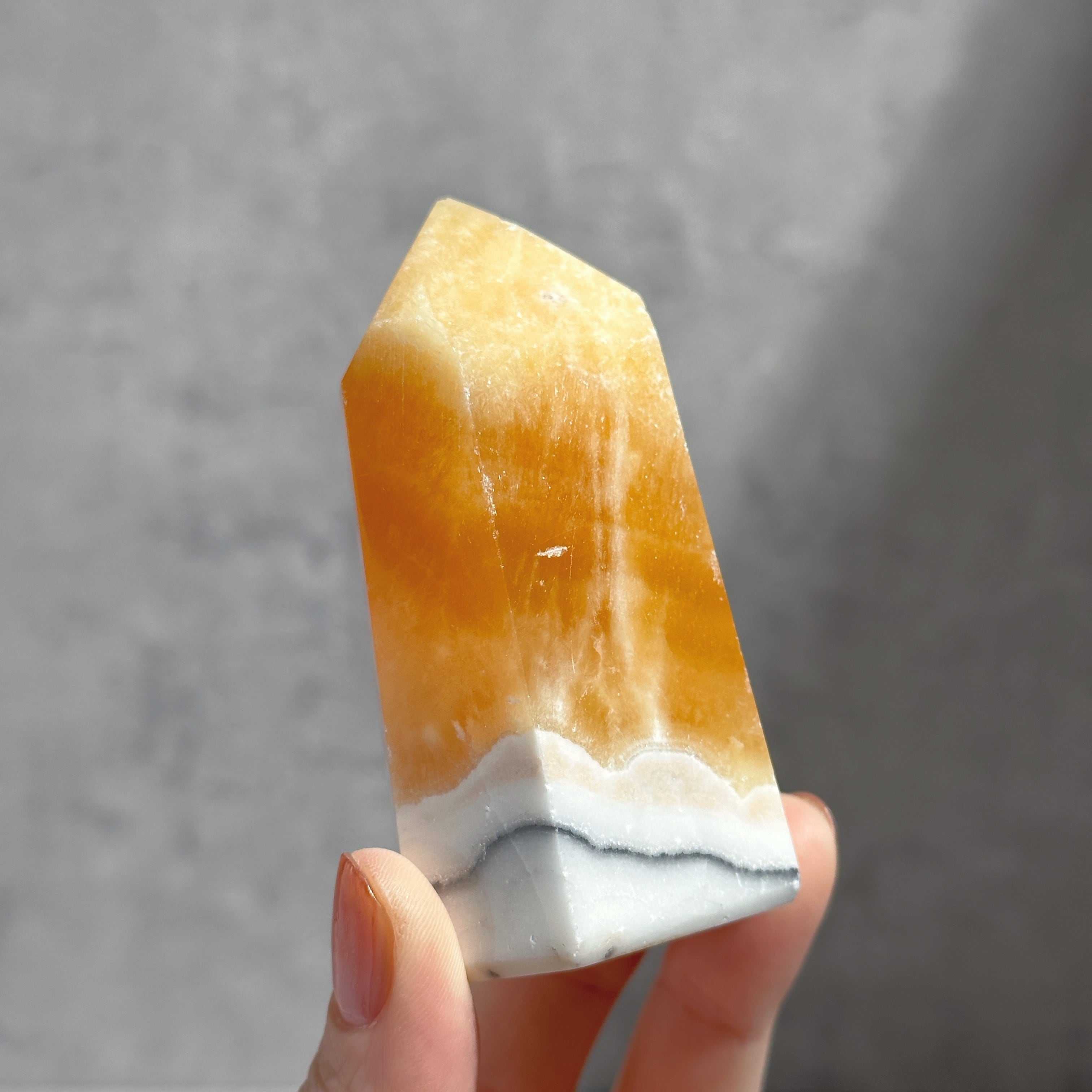 オレンジカルサイト タワー型23◇ Orange Calcite ◇天然石・鉱物