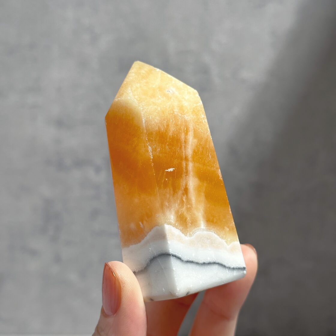 オレンジカルサイト タワー型23◇ Orange Calcite ◇天然石・鉱物 