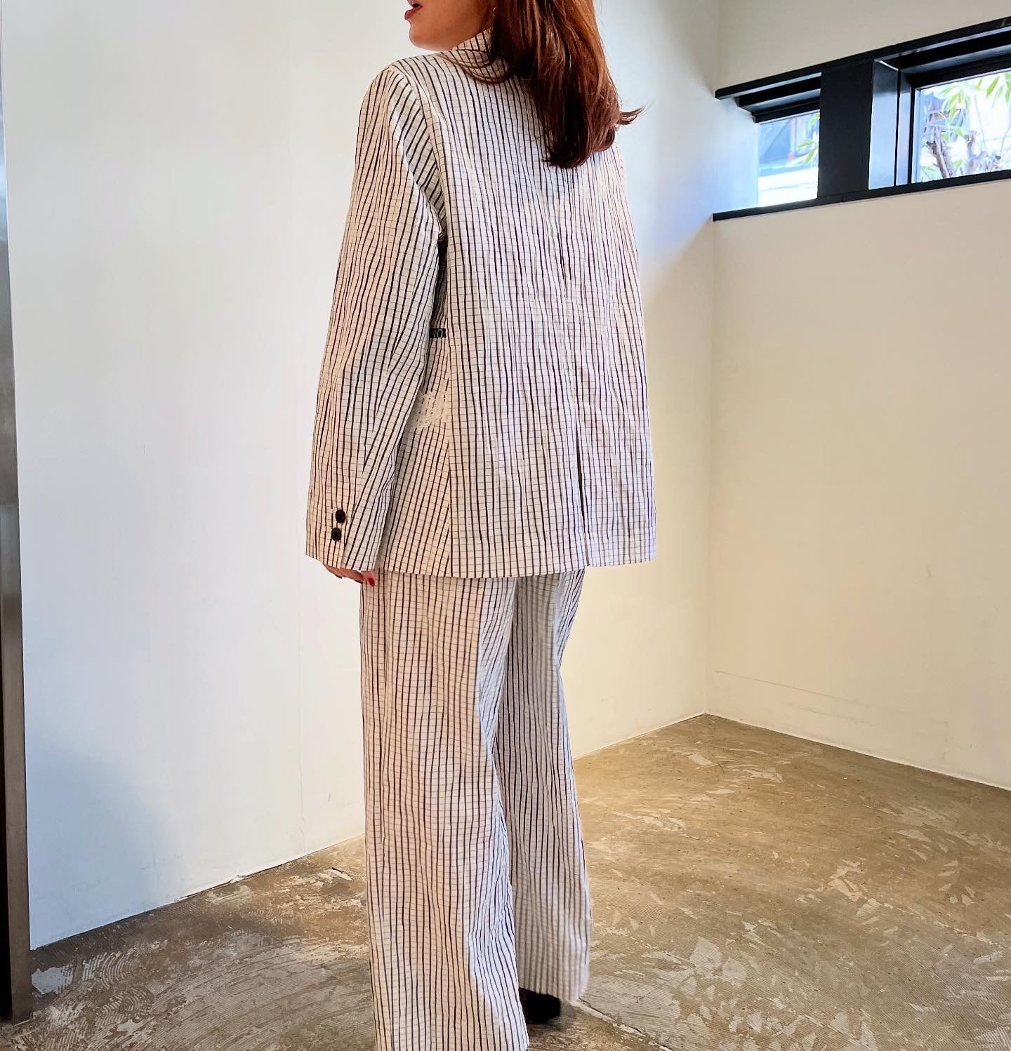 エイミーロウ Eimee Law ﾃｰﾌﾟ&ﾚｰｽｷﾞﾝｶﾞﾑﾁｪｯｸﾃｰﾗｰﾄﾞｼﾞｬｹｯﾄ | Sister by