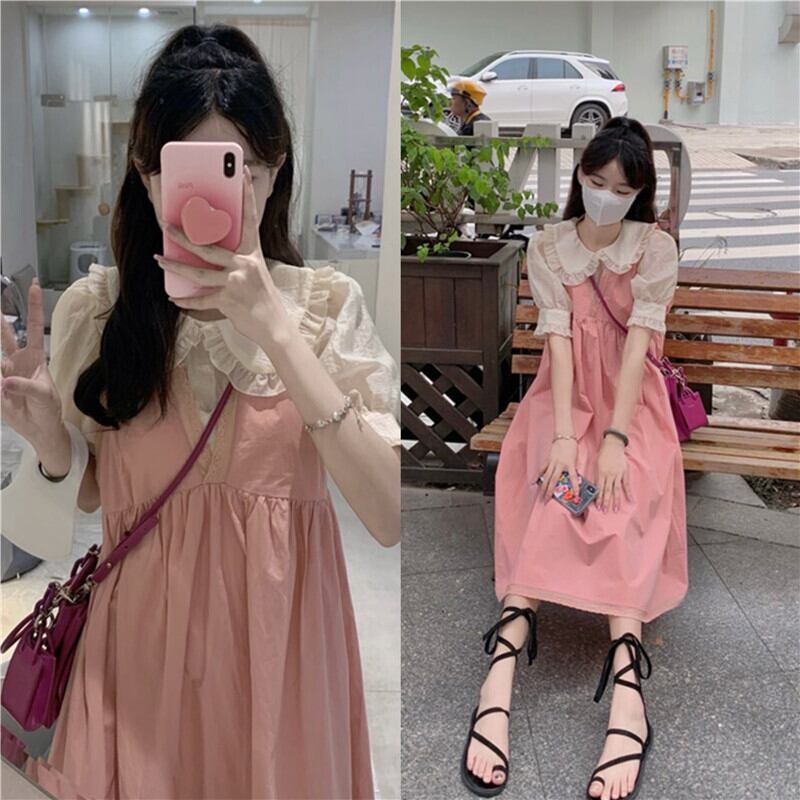 レーススカート シャツ サマー薄手スタンダード レトロ 大人ガーリー スウィート キュート カジュアル 夏物 萌量不足99313386613