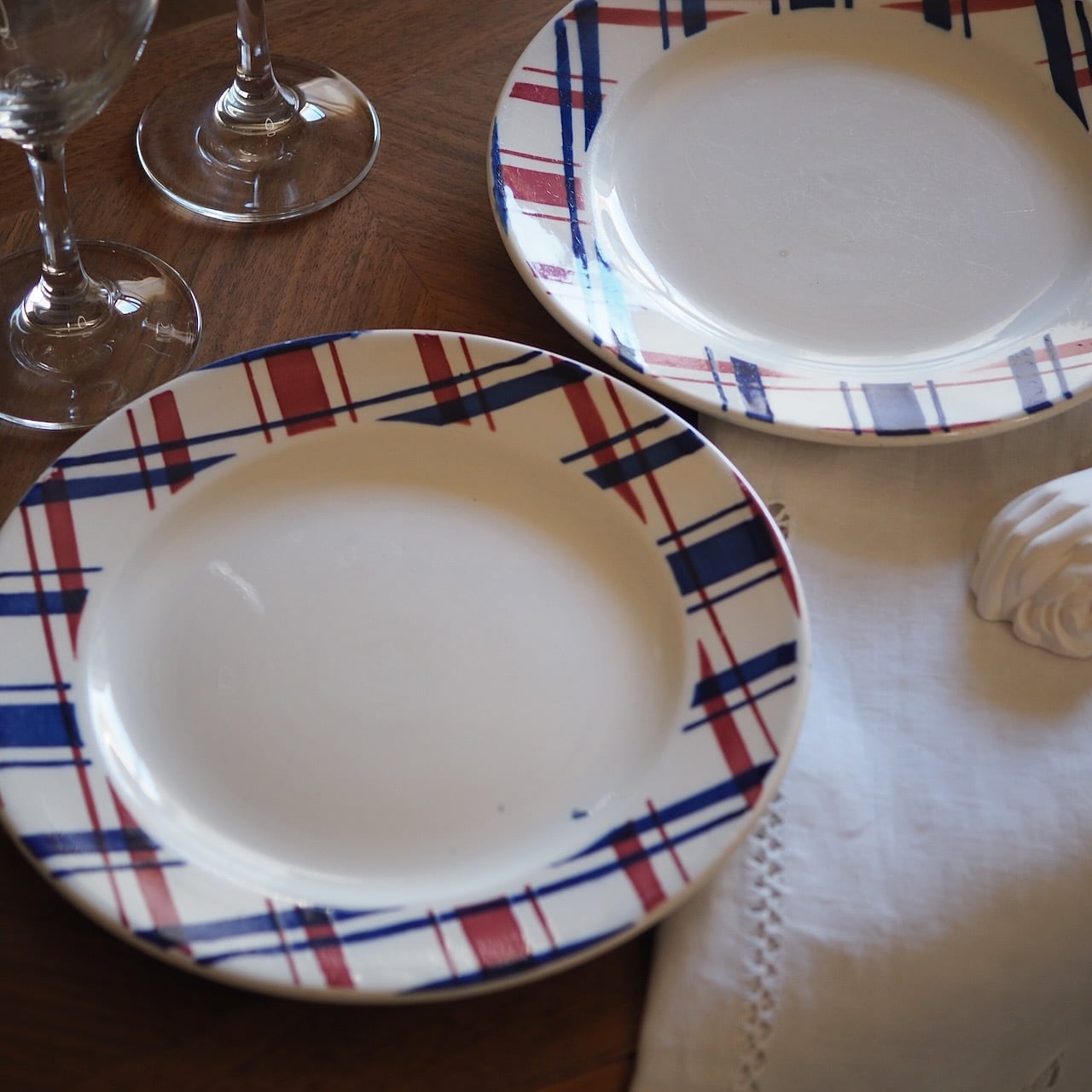 【2枚組】“バスク” デセール皿 1922-1965年 ディゴワン・サルグミンヌ