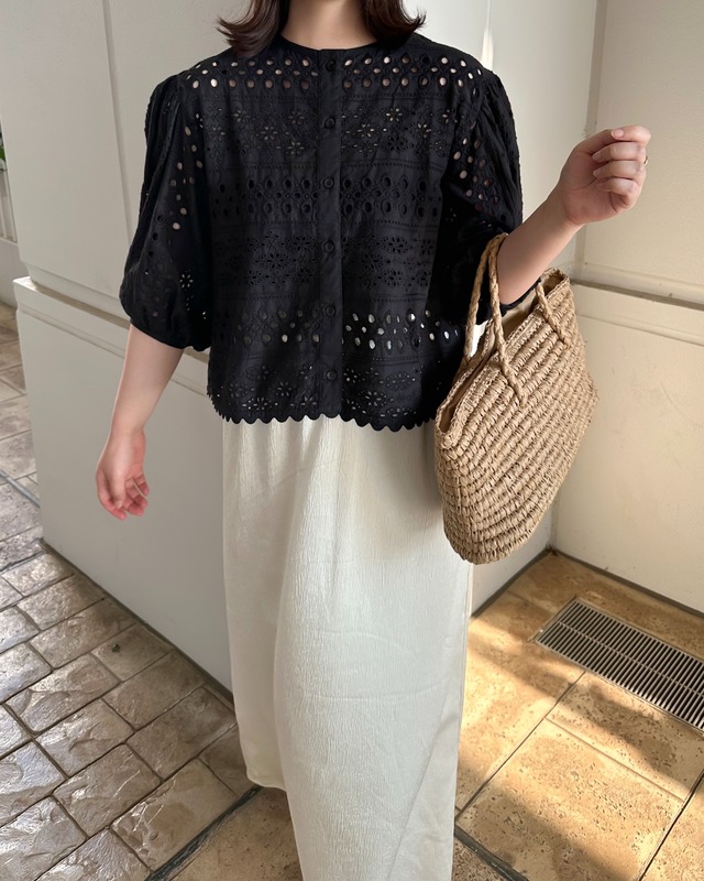 刺繍ブラウス【black】