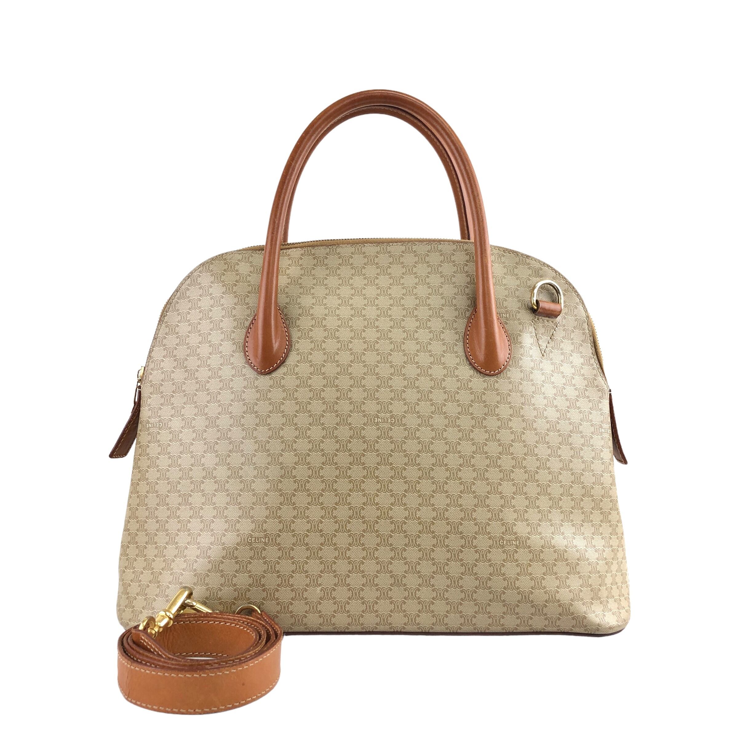 CELINE セリーヌ マカダム ブガッディ ショルダーバッグ ベージュ 2way